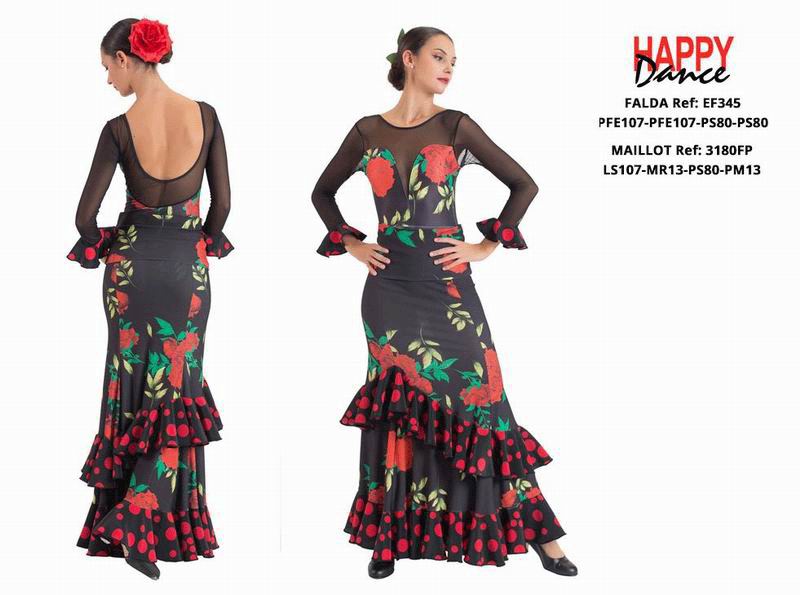 Happy Dance. Jupes de Flamenco pour les Entrainements ou Représentations. Ref. EF345PFE107PFE107PS80PS80